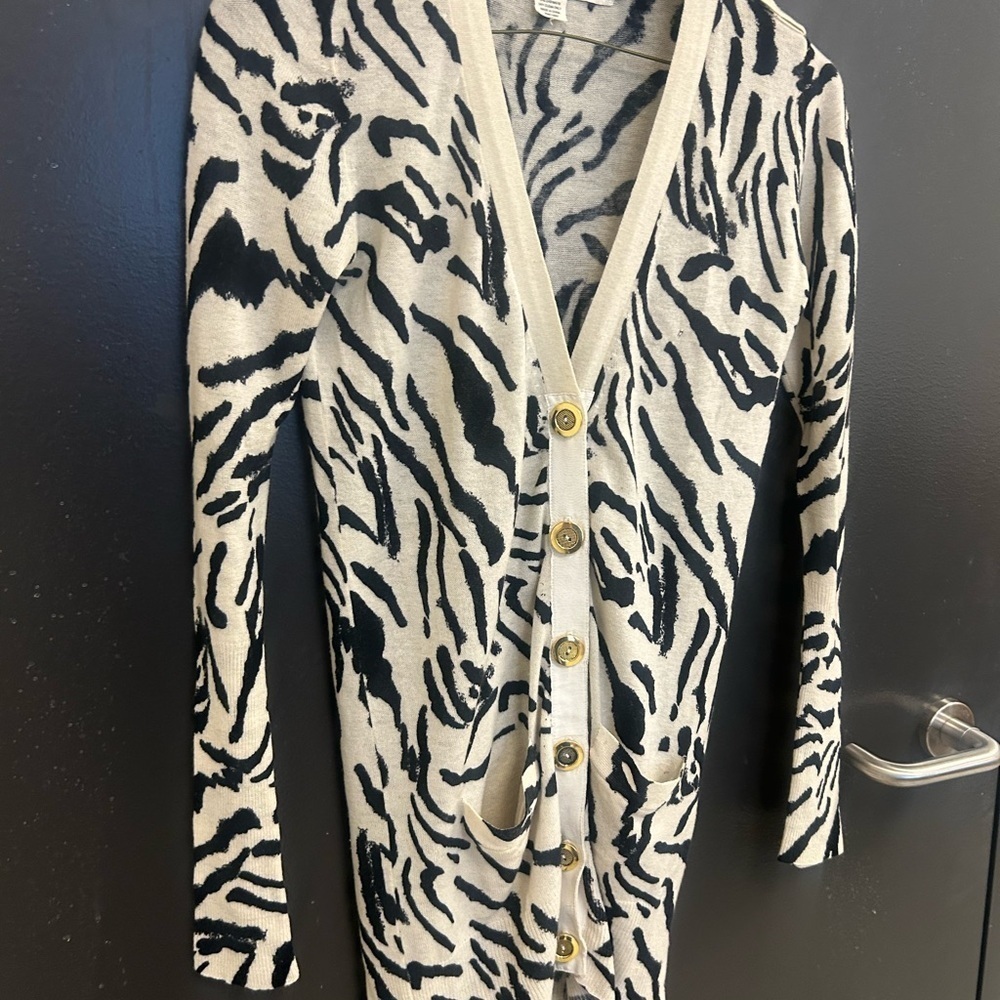 Literature Noir XS wool cashmere zebra cardigan vintage good used condition - Picture 3 of 13